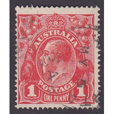 Australian    King George V    1d Red   Single Crown WMK  3rd State  Plate Variety 5/12